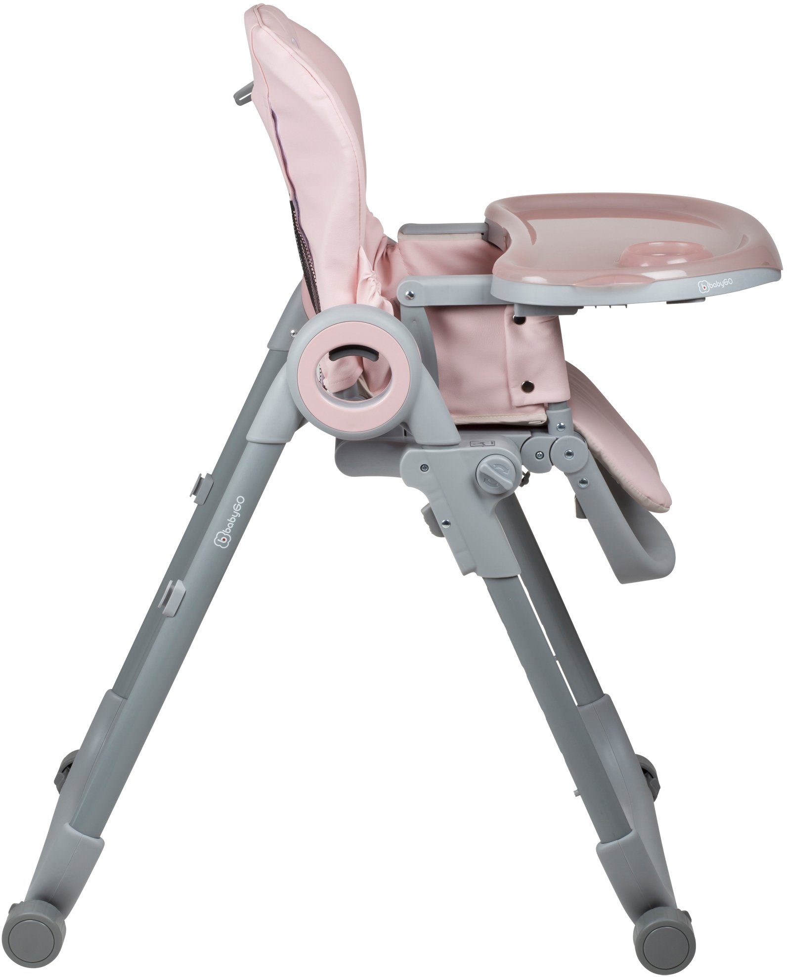 BabyGo Hochstuhl Divan, pink, platzsparend zusammenklappbar
