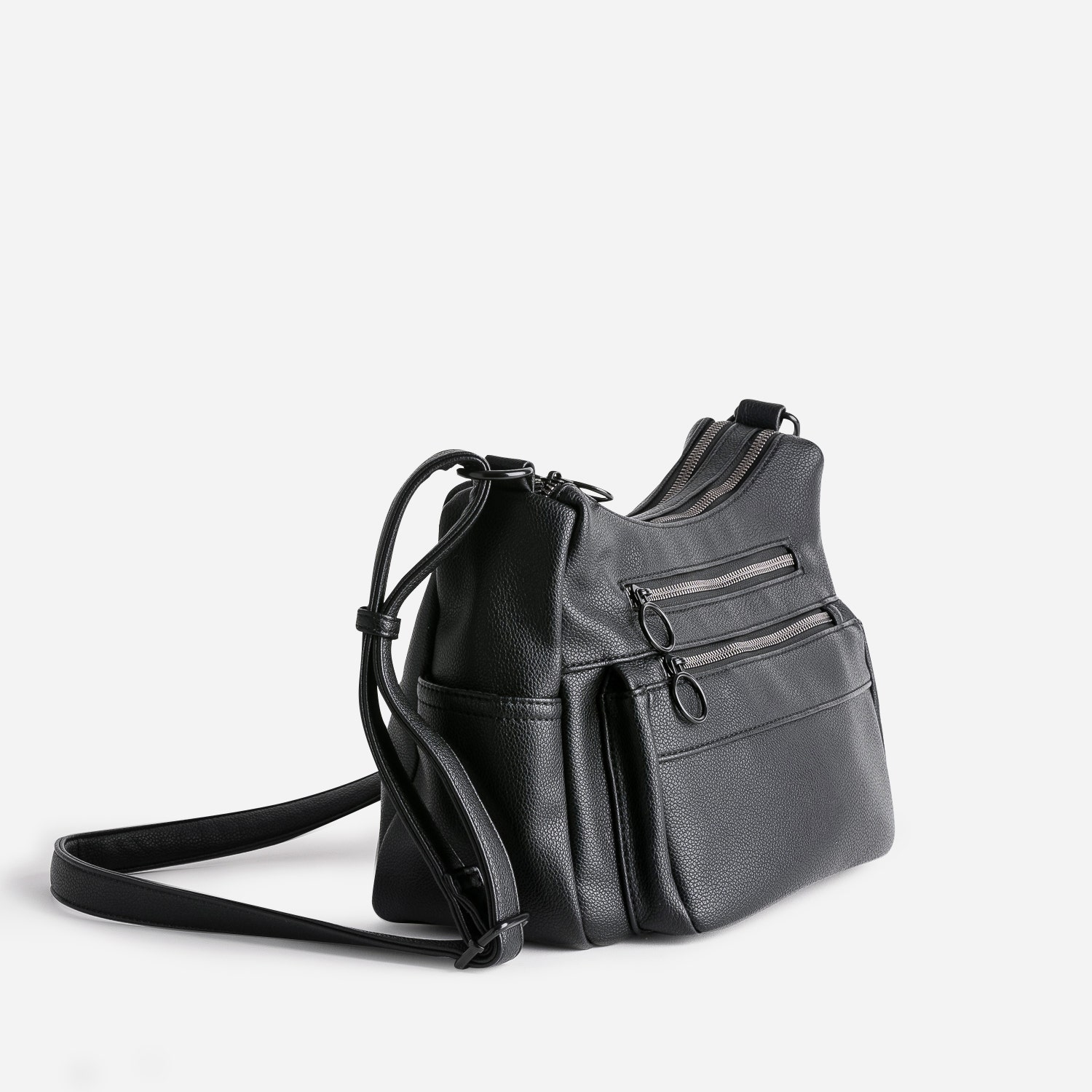 Sac à main noir à 2 compartiments