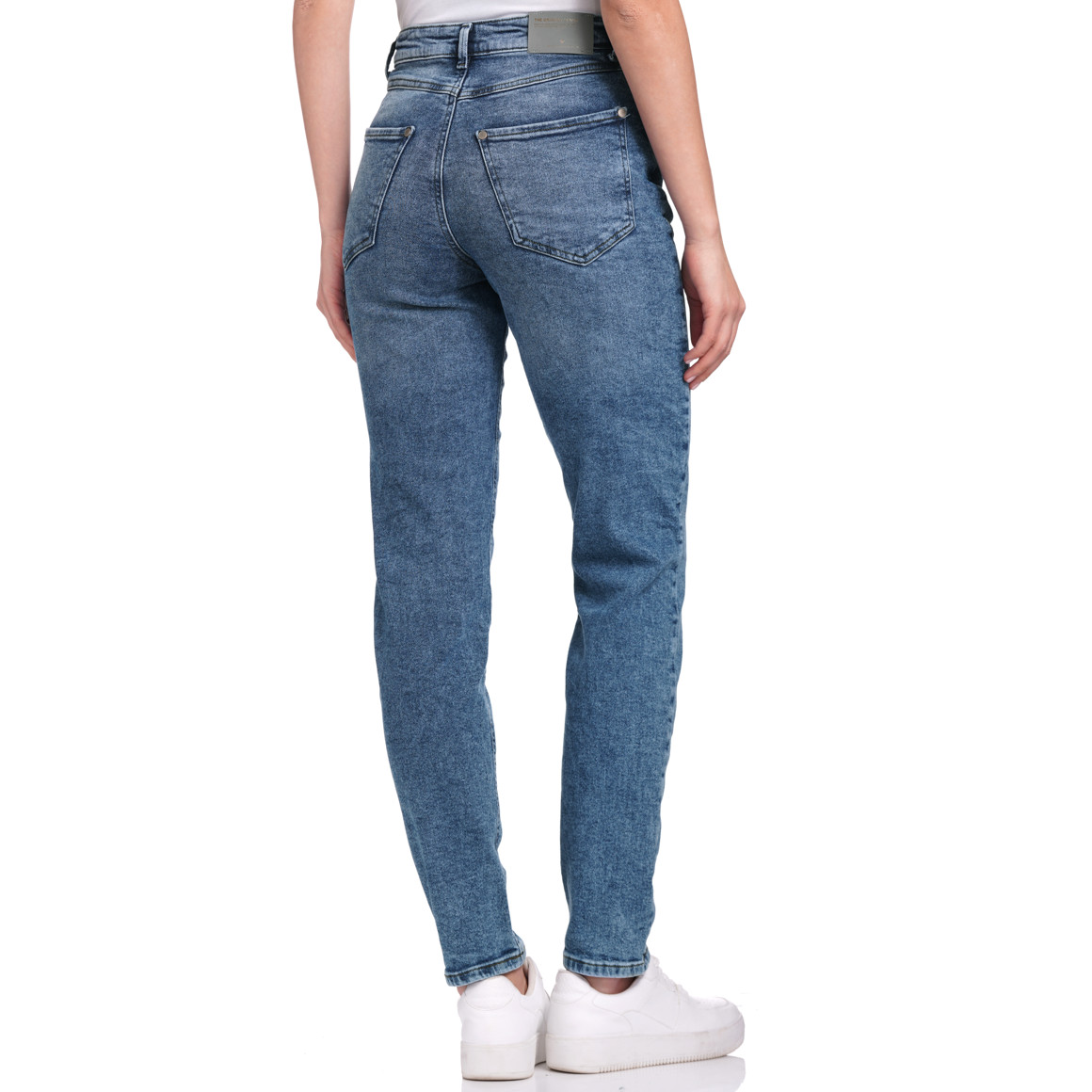 Damen Mom-Jeans mit Used-Waschung