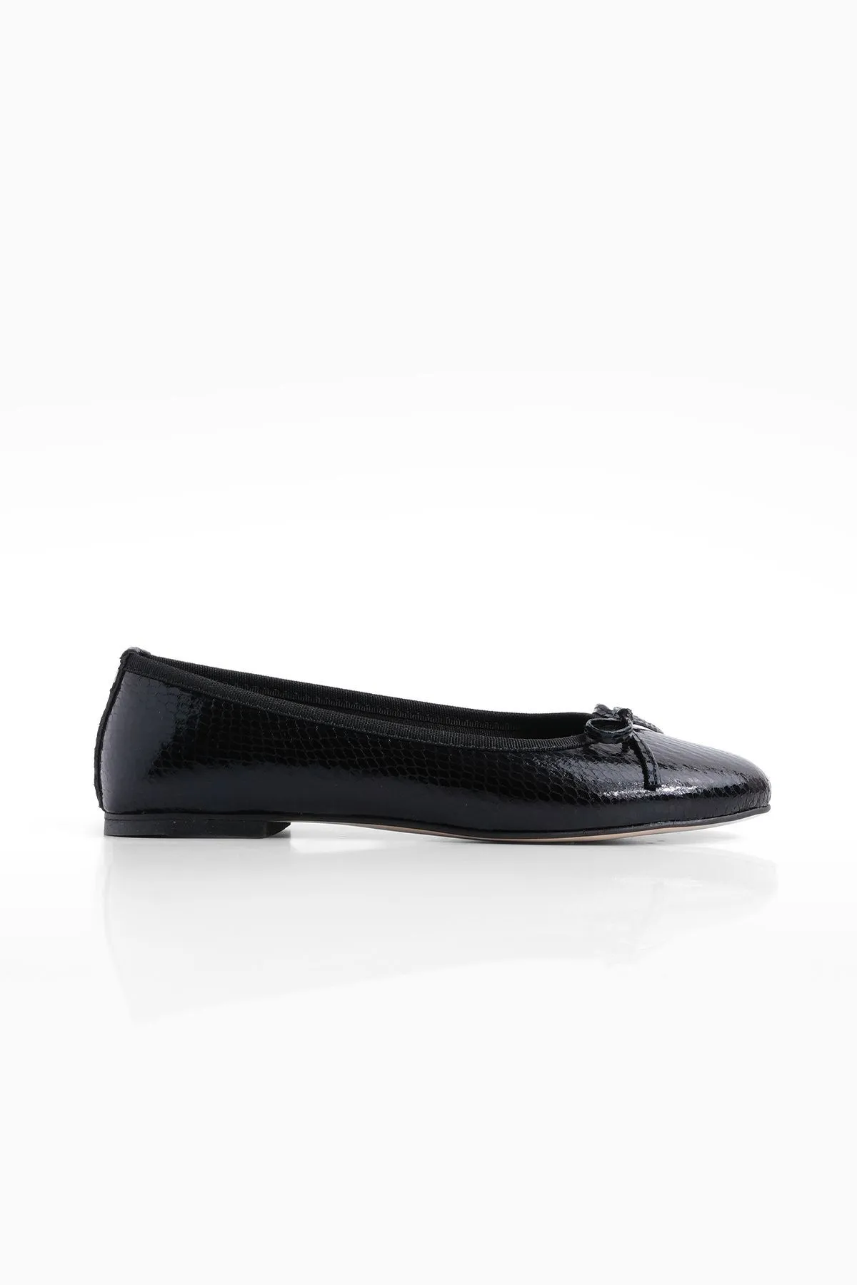 Marjin  Damen Ballerinas mit runder Spitze Adusa Black Snake