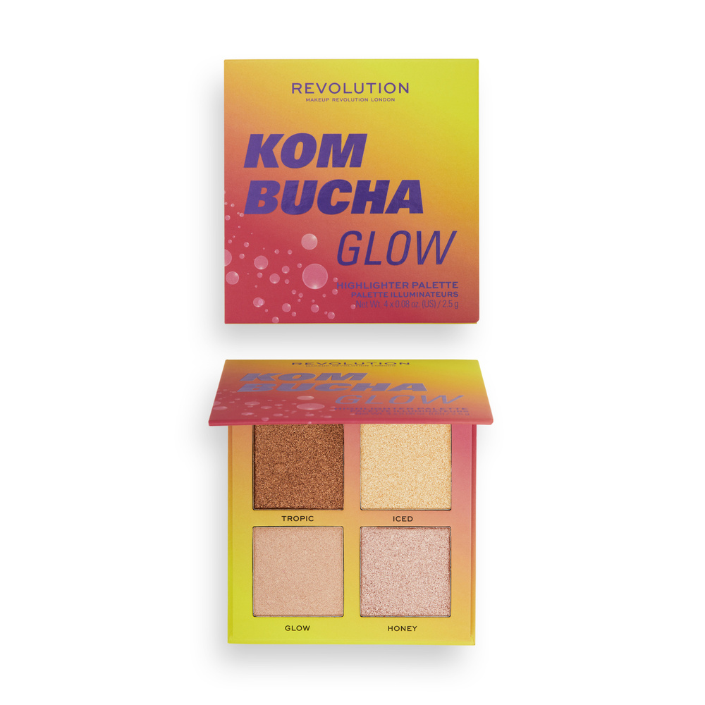 Revolution Revolution Hot Shot Kombucha Glow Highlighter Palette Palette de highlighter