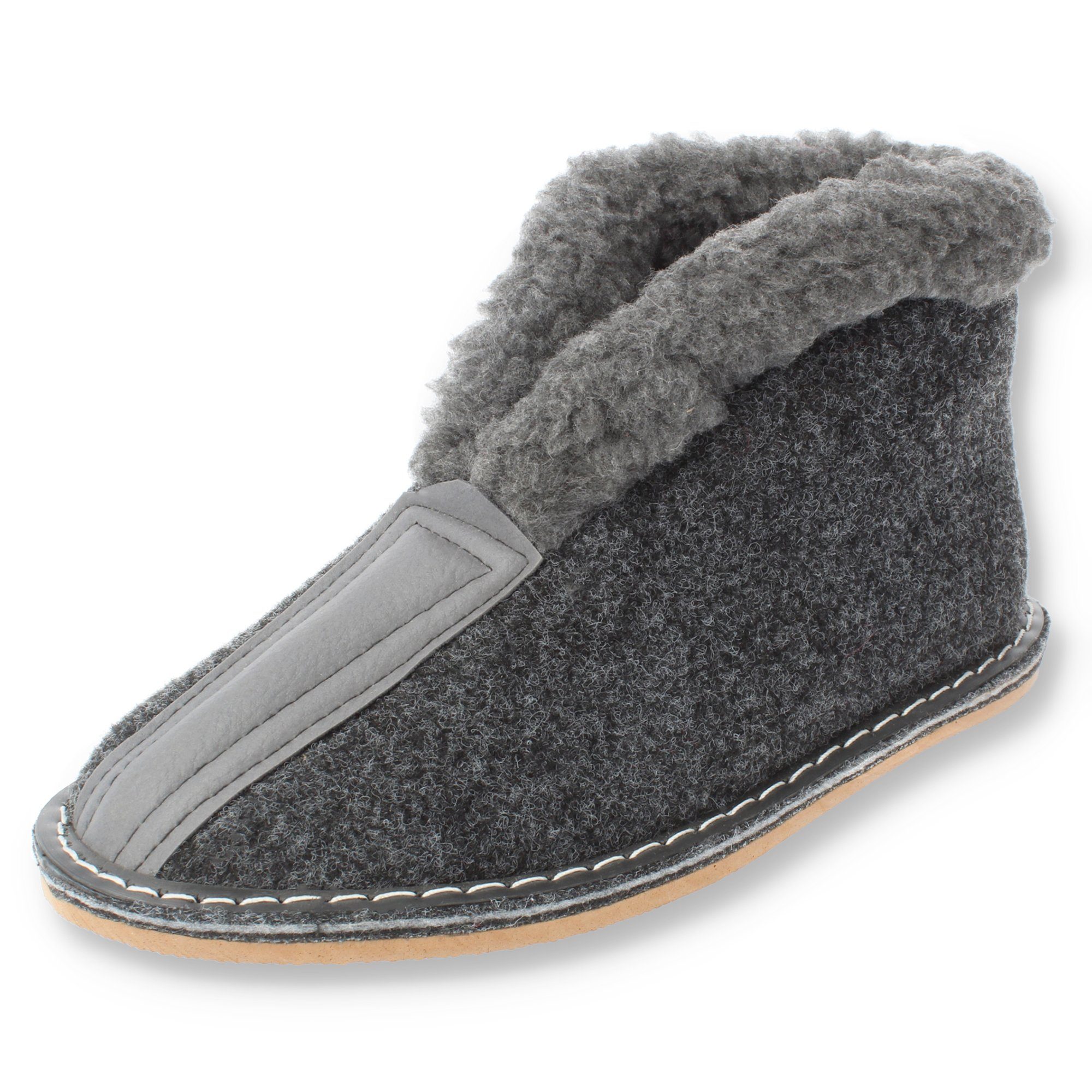 filsko Filz Hüttenschuhe hoher Schaft Halbschuhe aus Filz Hausschuh