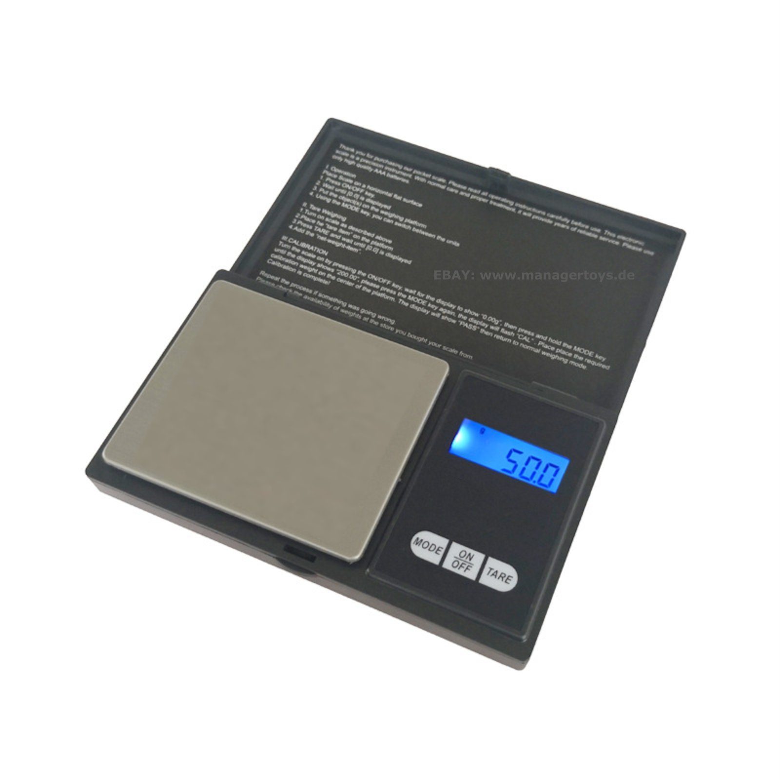 VARA Feinwaage Pocketwaage 500g / 0,1g Taschenwaage kleine Waage Digitalwaage
