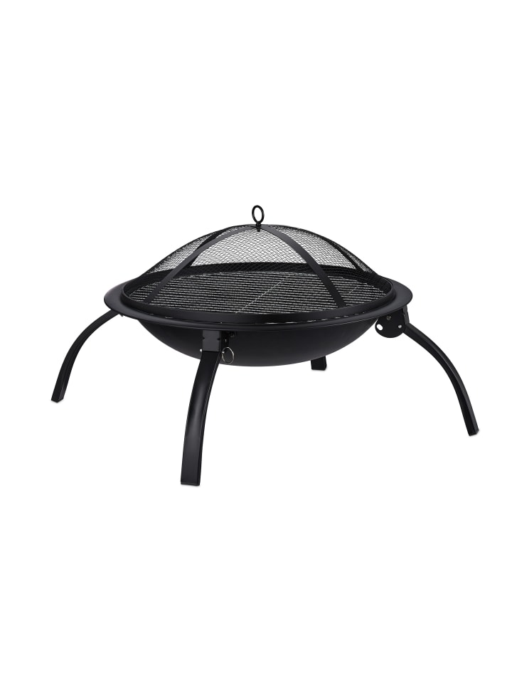 relaxdays Feuerschale in Schwarz Ø 56,5 cm günstig kaufen onesize