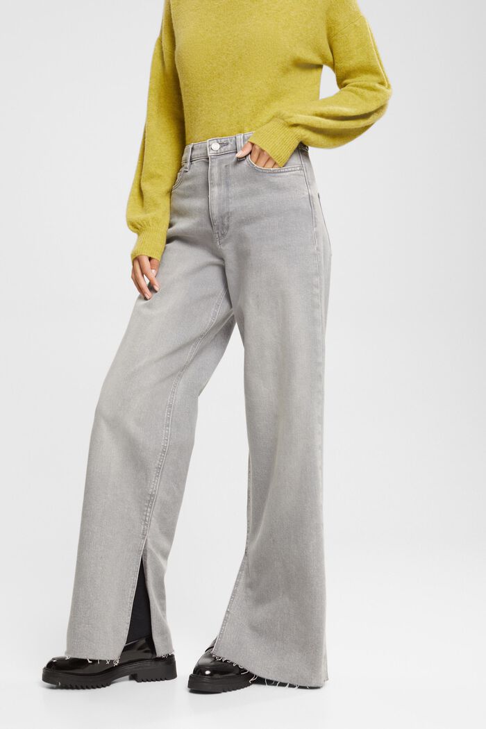 Jeans mit weitem Bein, 100 % Baumwolle