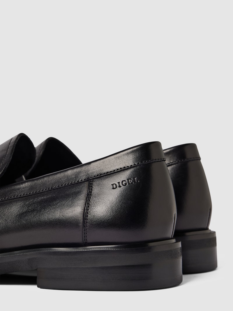 Penny-Loafer-Schuhe mit Schnürverschluss Modell 'Sokrates' in schwarz