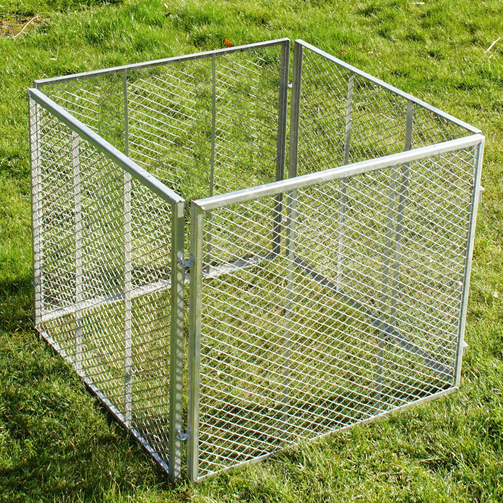 Holmwerk Komposter Holmwerk Komposter Metallkomposter 80x80 x70 cm Streckmetall Gartenkom, 450 l