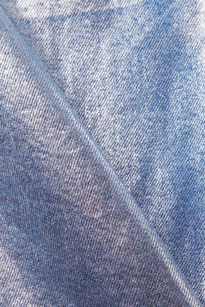 Jeans mit geradem Bein und Metallic-Finish