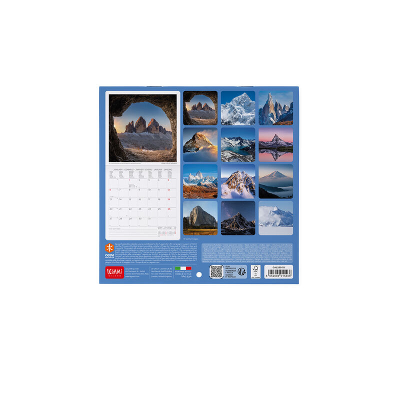 Calendario de pared 2025 - 18 x 18 cm