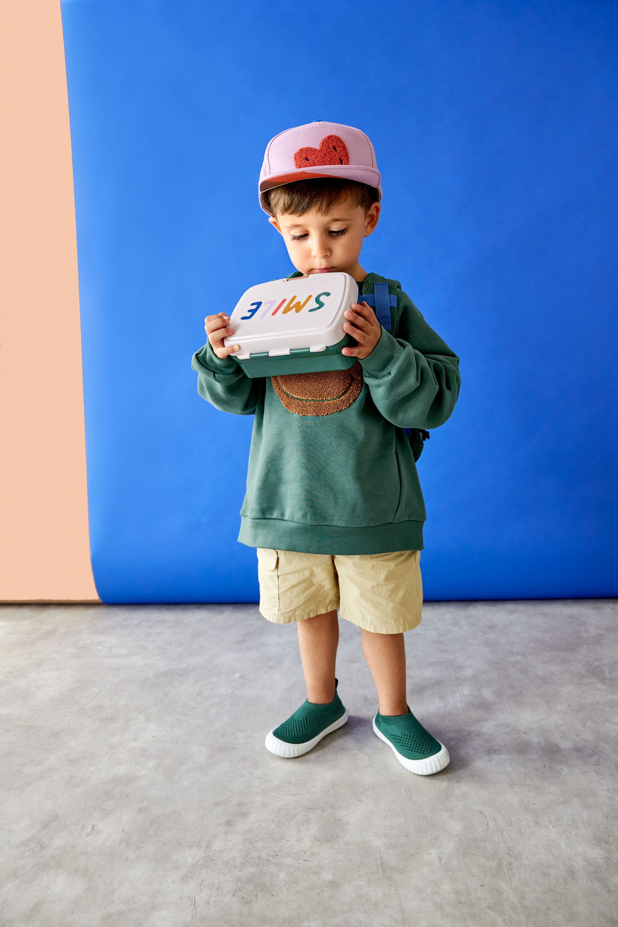 Brotdose & Trinkflasche Set - Lunch Set, Little Gang, Smile Milky