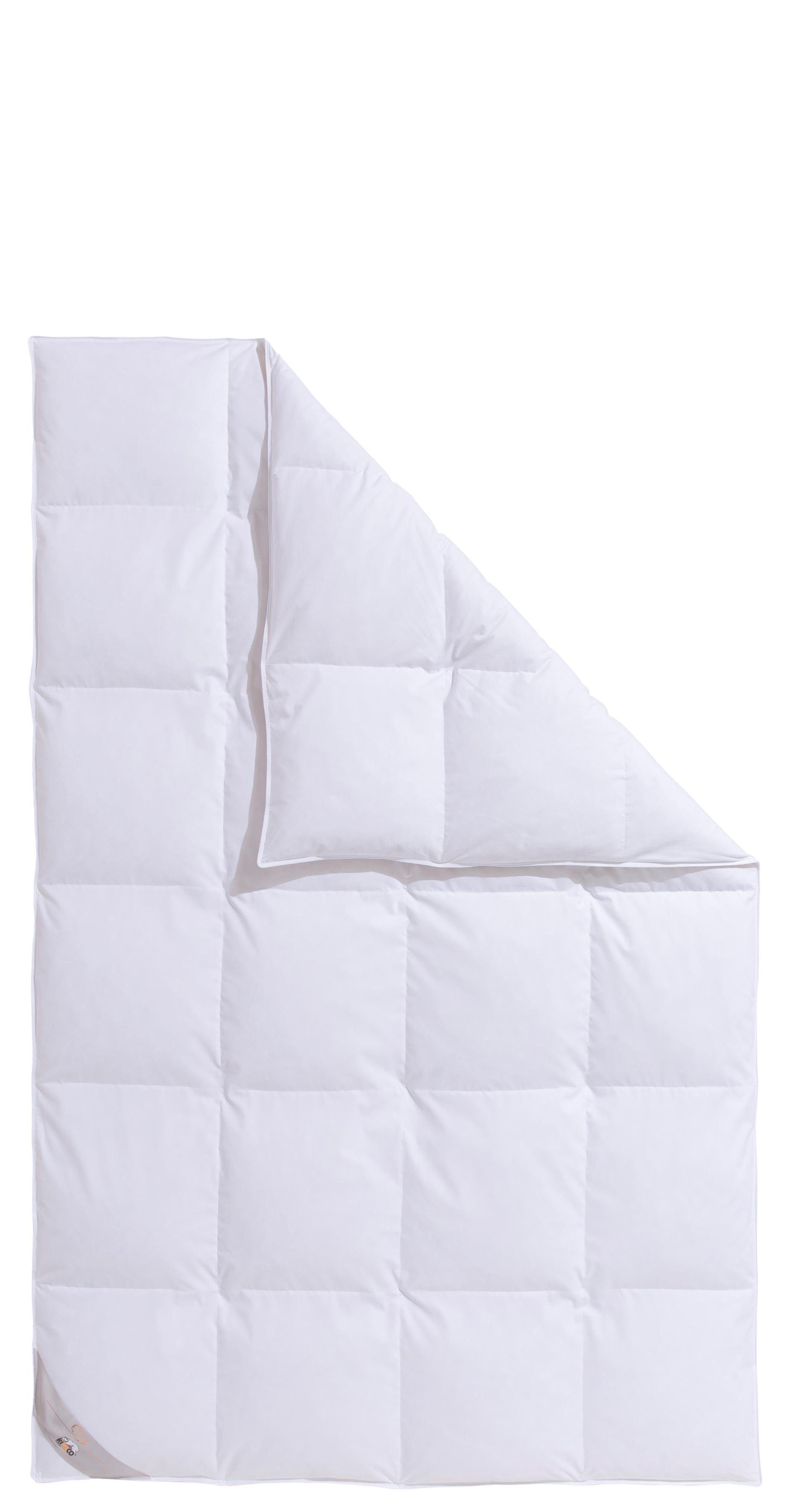 Federbettdecke, Laram, Bettdecke in 135x200 oder 155x220 cm, für Sommer oder Winter, RIBECO, Füllung: 90% Federn, 10% Daunen, Bezug: Baumwollgewebe, Super Preis-Leistung
