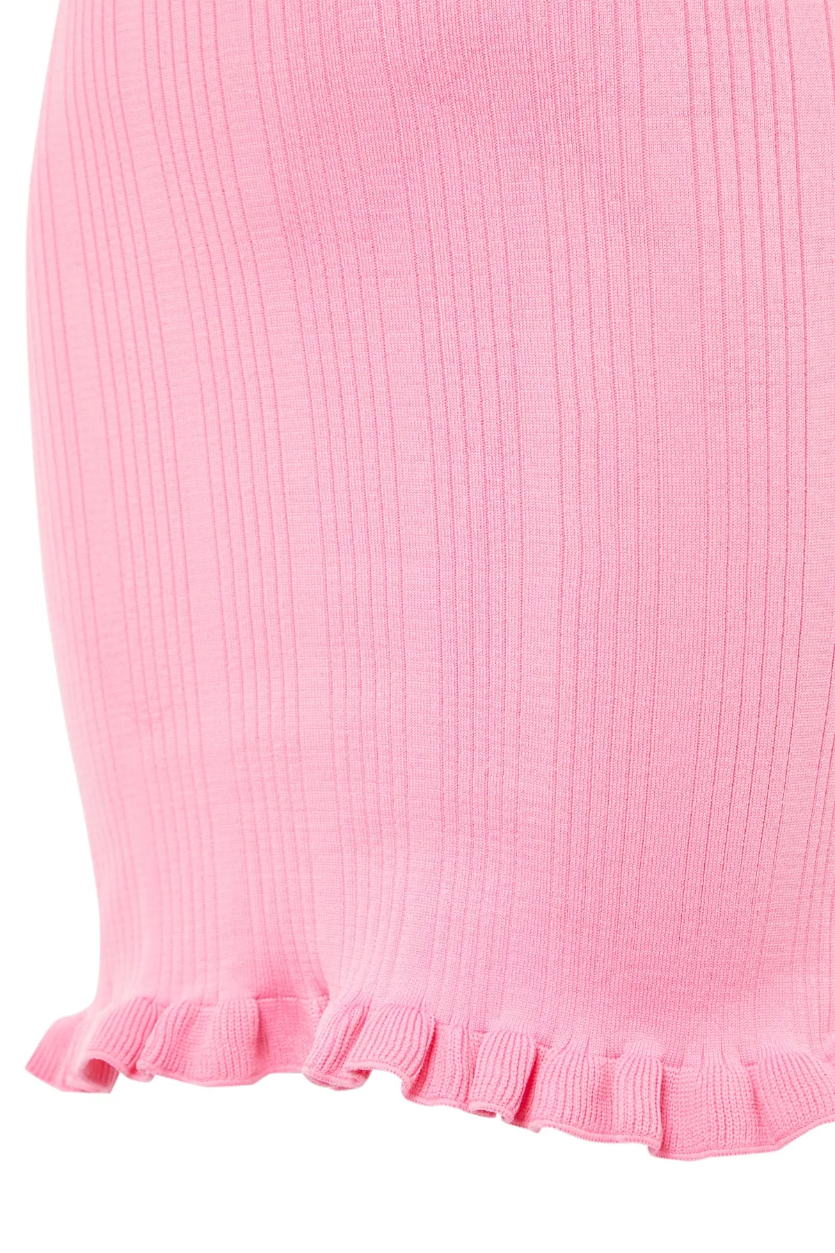 Trendyol Collection  Rosa tailliertes Strick-Abendkleid TPRSS23EL00048