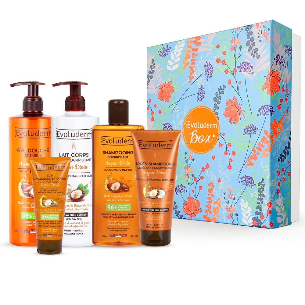 evoluderm Argan Divin Coffret Cadeau Bain Hammam Corps & Cheveux - Argan Divin