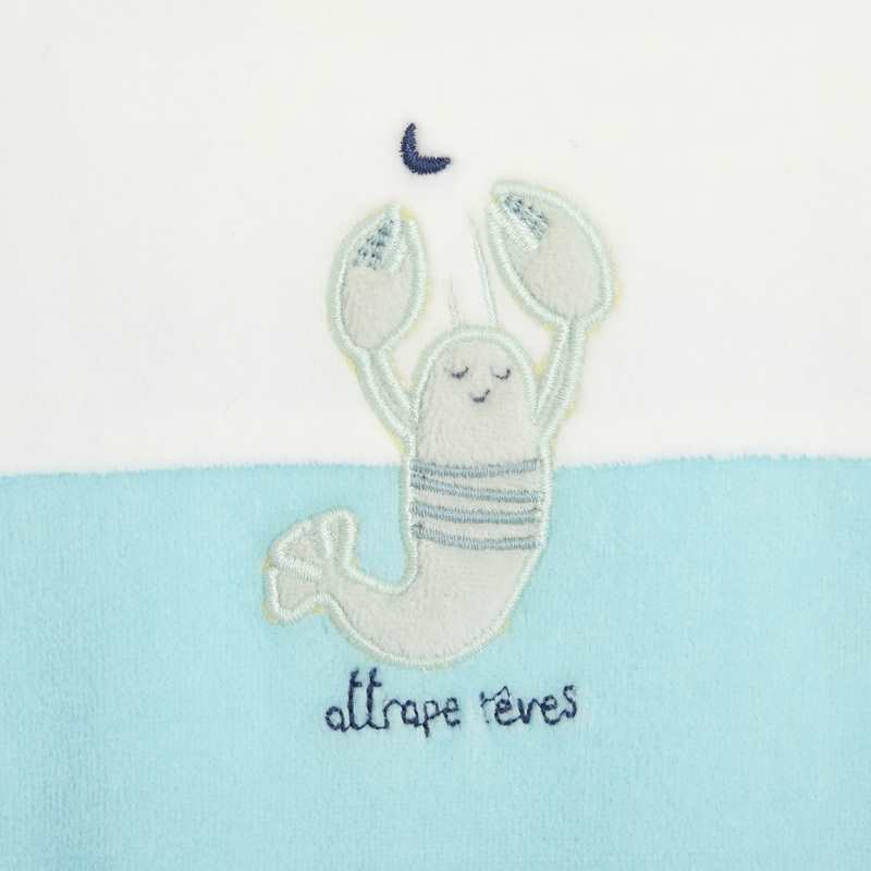Pyjama bébé en velours bleu Absorba