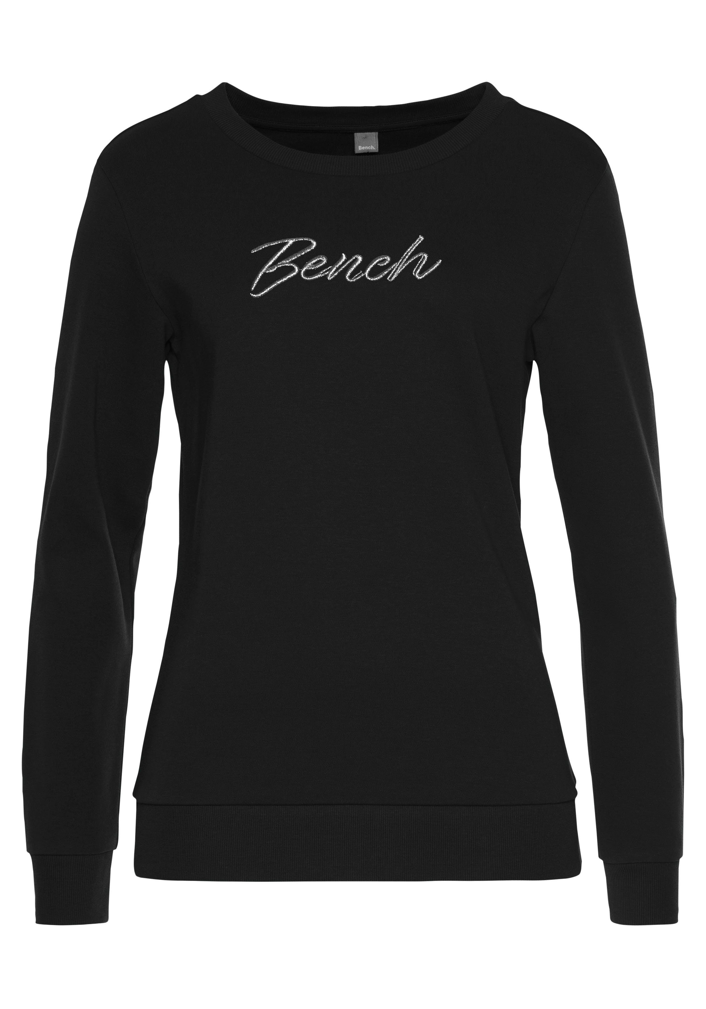 Bench. Loungewear Sweatshirt Loungeshirt mit Logostickerei, Loungewear, Loungeanzug