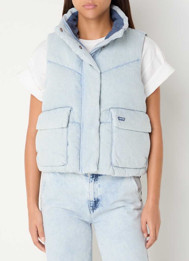 Gilet in denim trapuntato Levi's Western con imbottitura in piuma