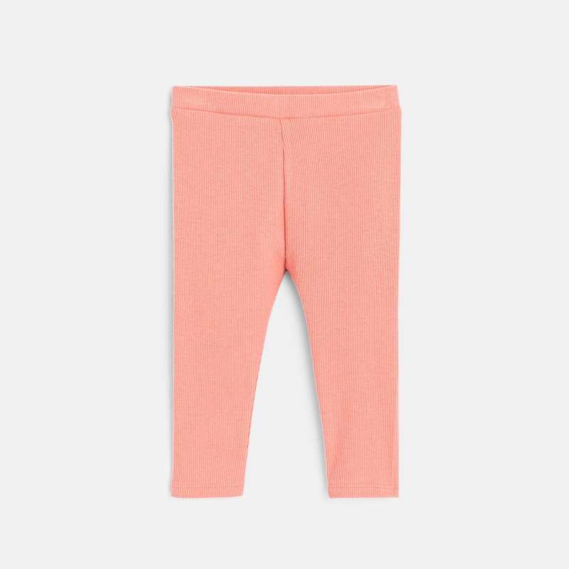 Legging uni rose bébé fille