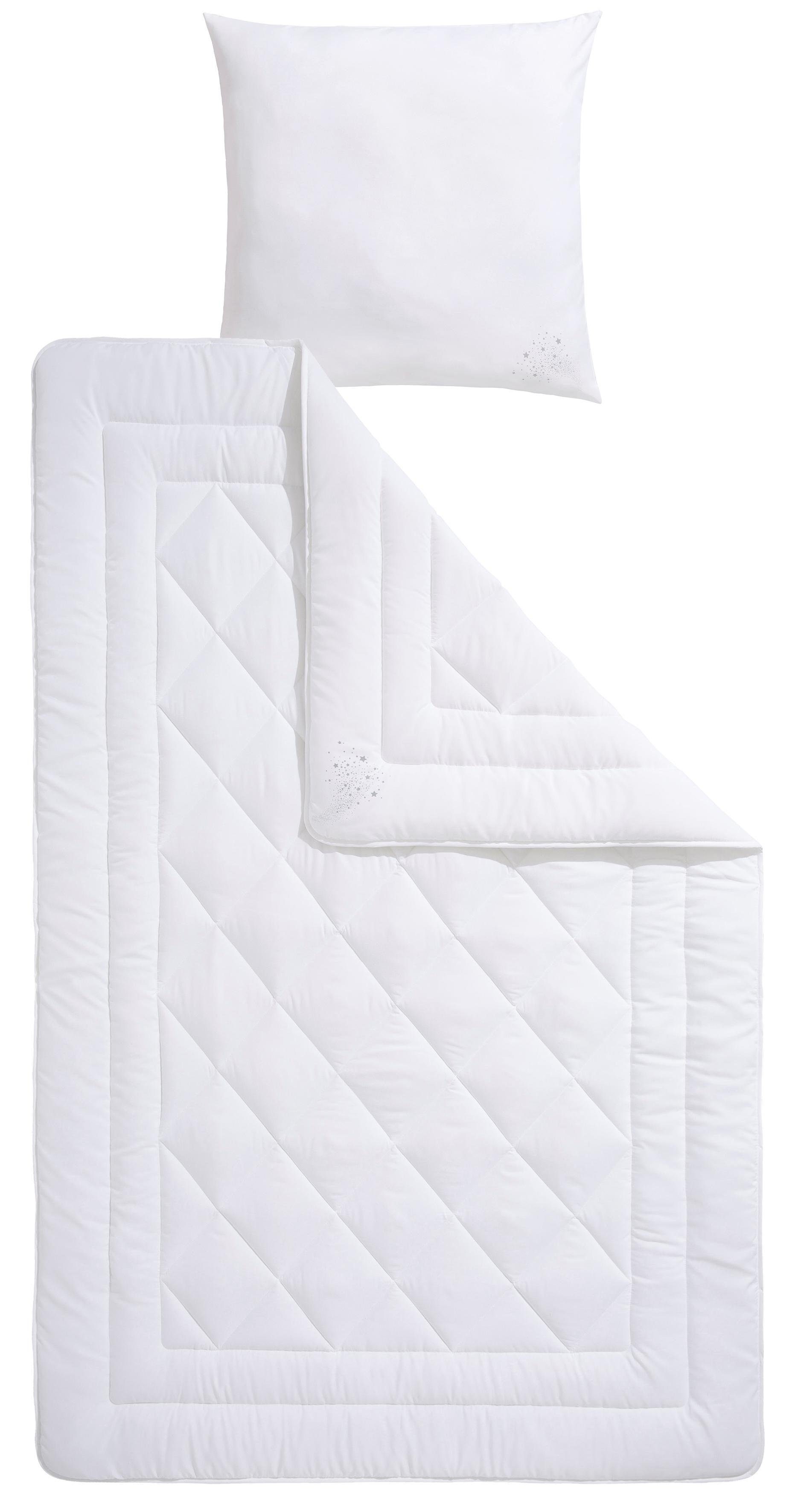 Microfaserbettdecke + Kopfkissen, Baca, Bettwaren-Set in 135x200 oder 155x220 cm, für Sommer oder Winter, my home, Füllung: 6D-Hohlfaser (Bettdecke), Bezug: Microfaser, Sehr gutes Preis-Leistungsverhältnis!