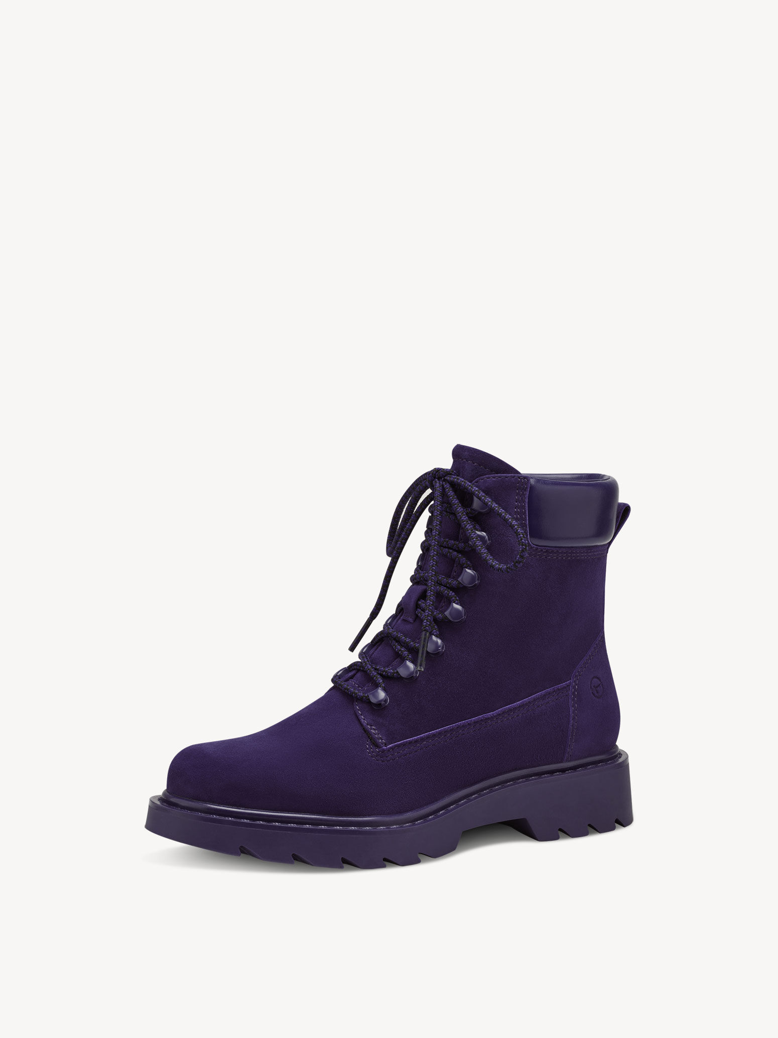 Bottine en cuir - mauve