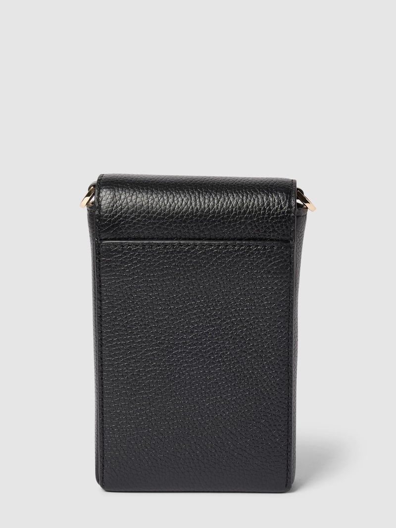 Crossbody Bag mit Label-Applikation Modell 'JET SET' in schwarz