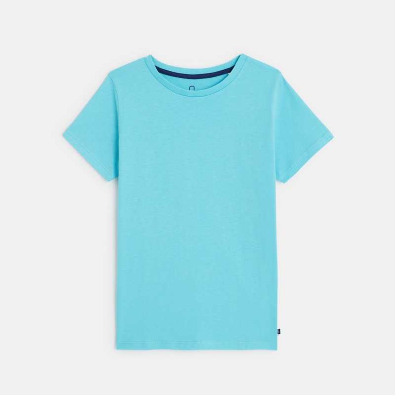 T-shirt basique manches courtes bleu garçon