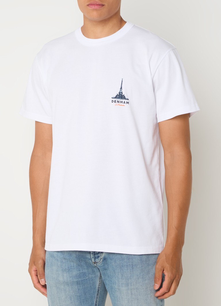 Denham Bastille -t-paita, jossa logo ja painatus takana