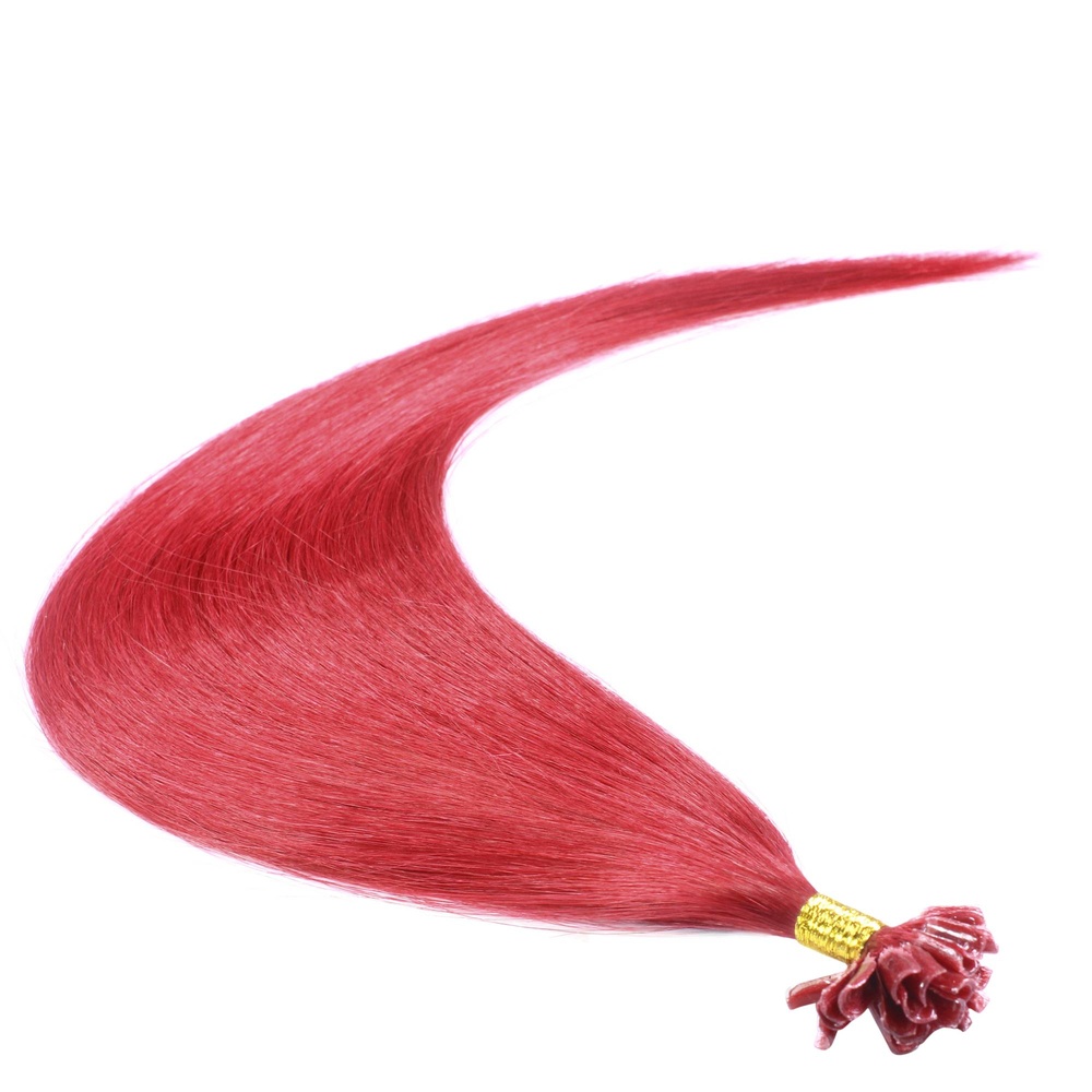hair2heart Extensions à chaud Bonding Premium cheveux naturels #rouge 0.5g extensions