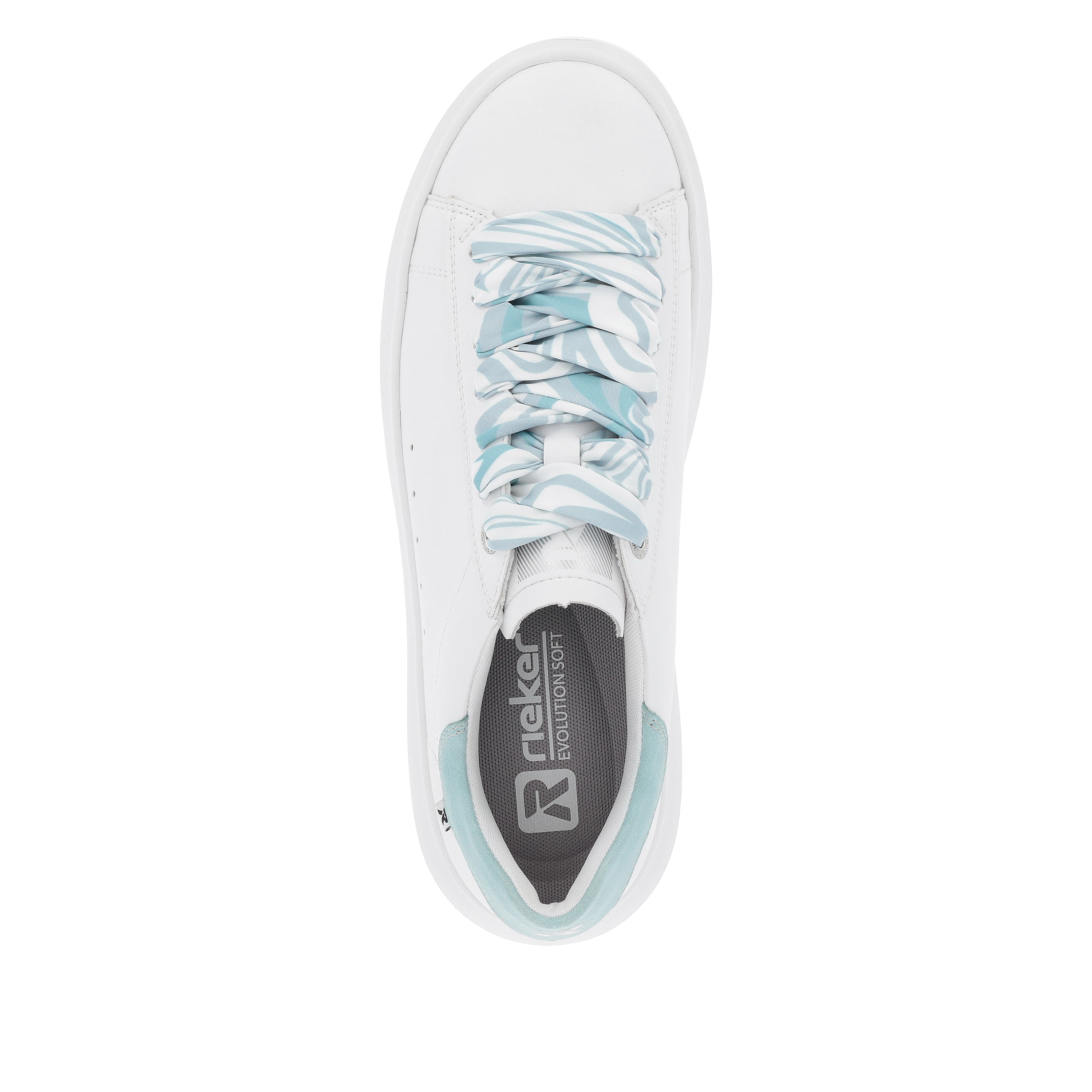 Rieker Damen Sneaker Low clear-white ice-blue