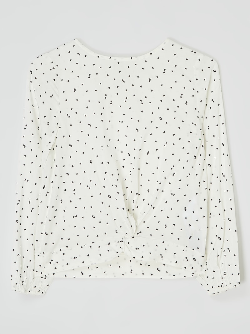 Blusenshirt aus Viskose in offwhite