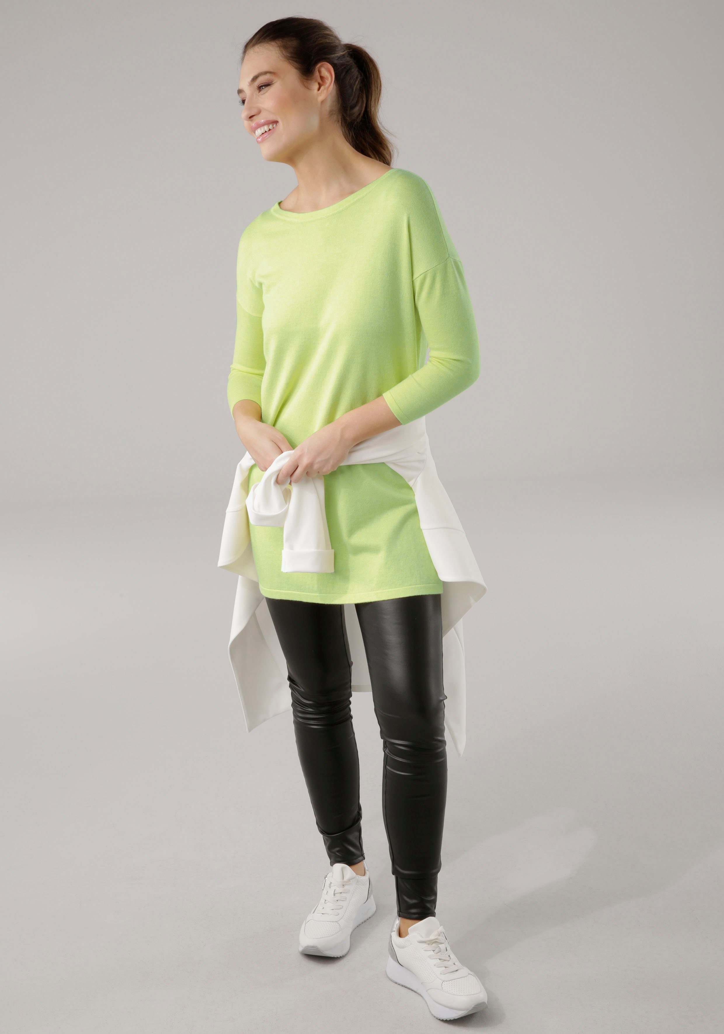Laura Scott Longpullover mit Seitenschlitzen