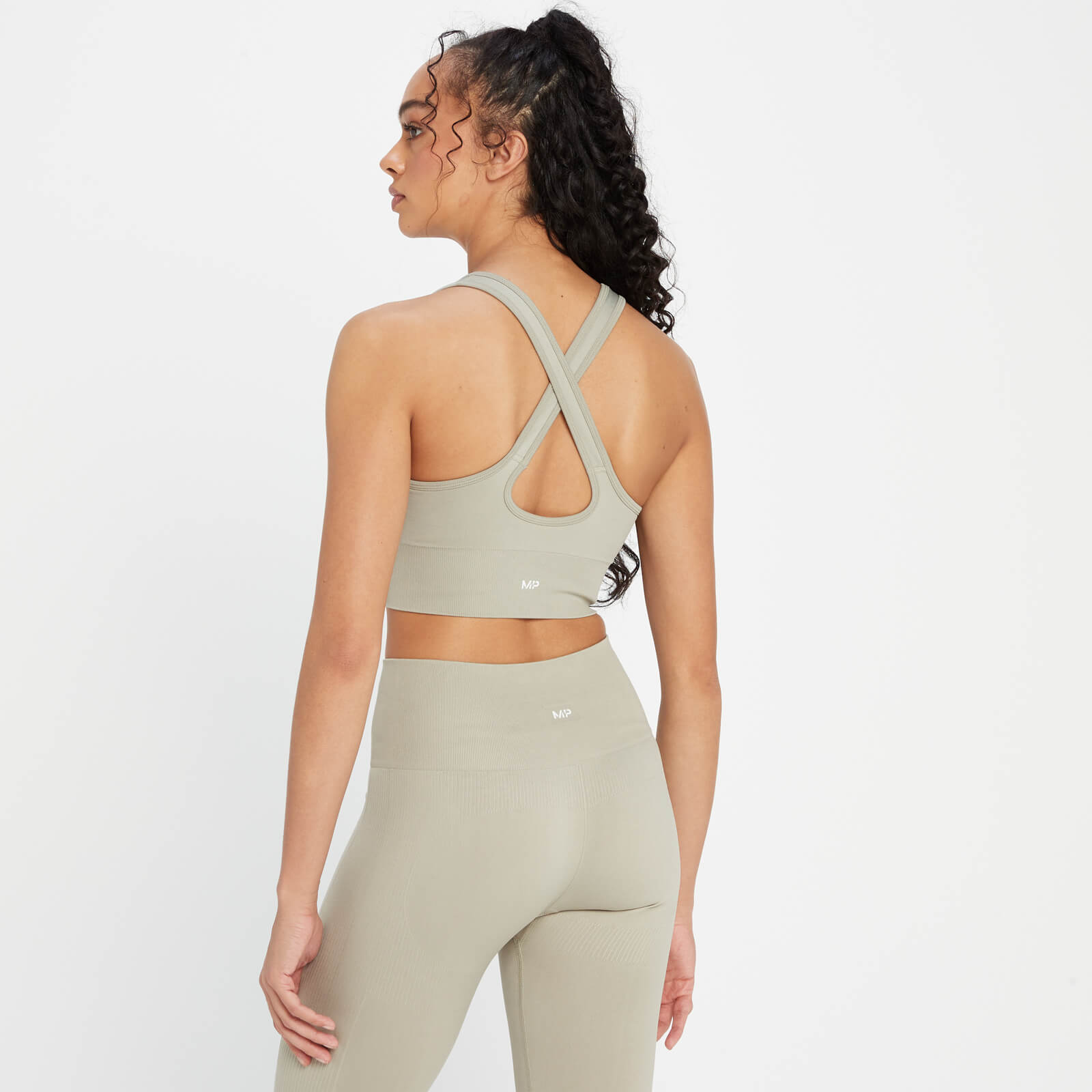Brassière de sport sans coutures MP Shape pour femmes – Gris clair