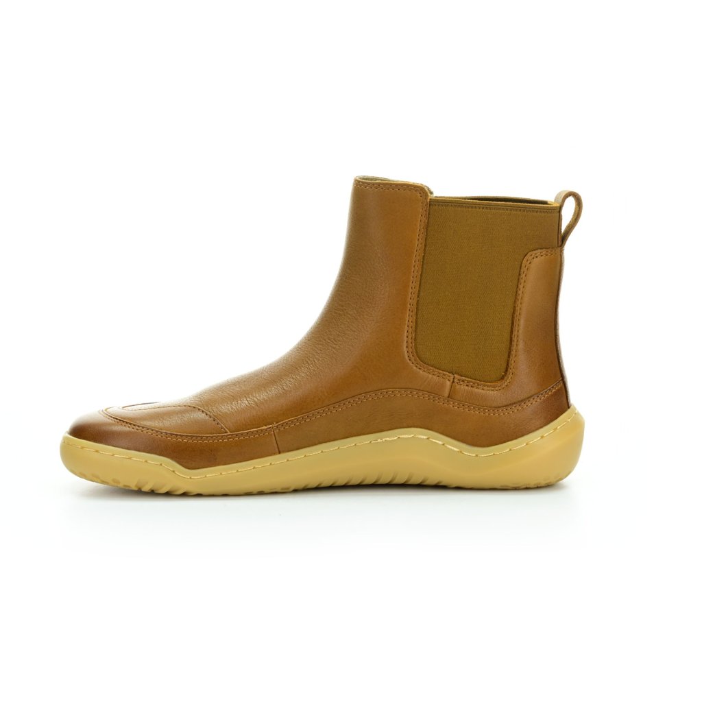 Vivobarefoot Gobi Chelsea L Tan Leather Damen-Barfußschuhe