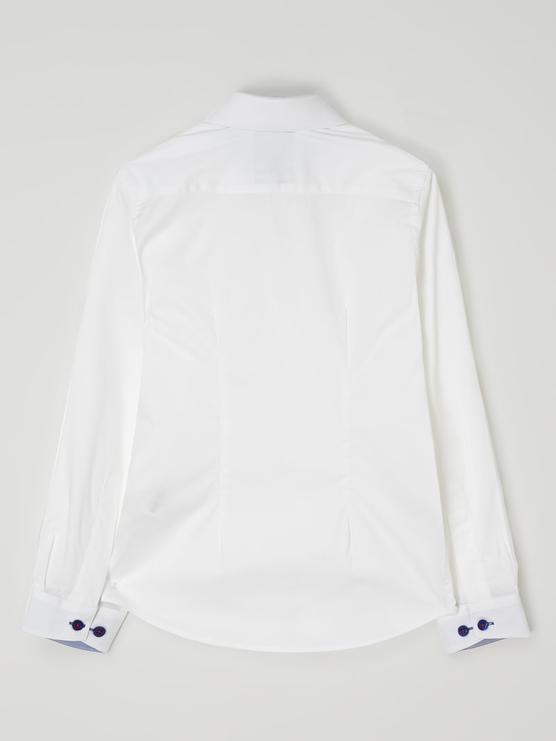 Super Slim Fit Hemd mit Stretch-Anteil in weiß