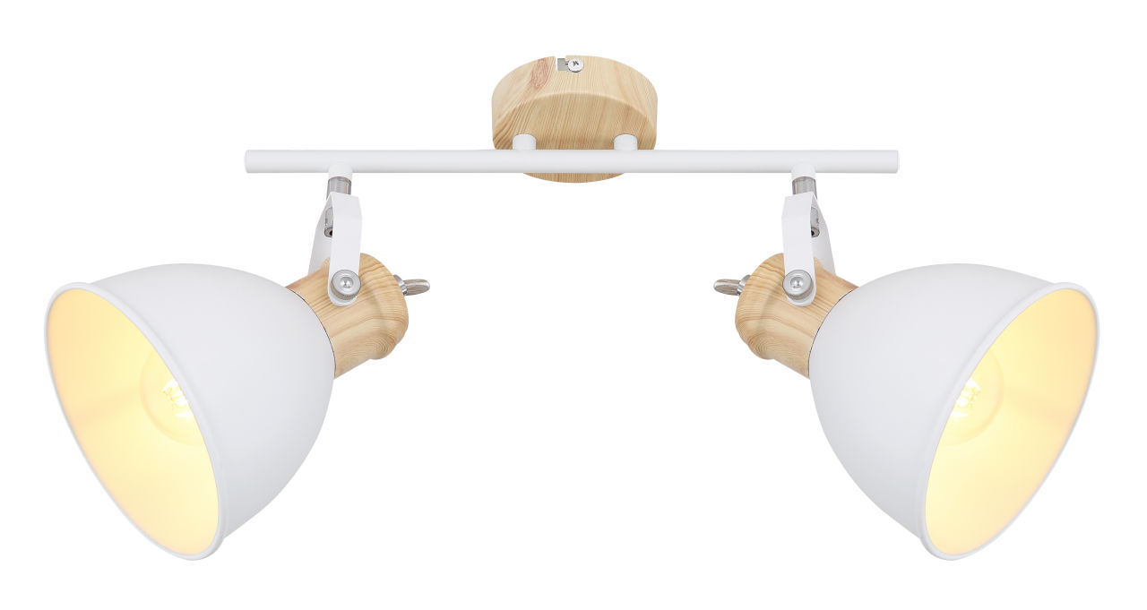 Globo Lighting - WIHO - Strahler Metall weiß, 2x E27