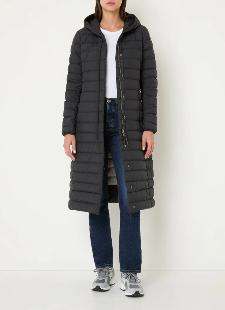 Kurtka pikowana Omega marki Parajumpers, wypełniona puchem i wyposażona w kaptur.