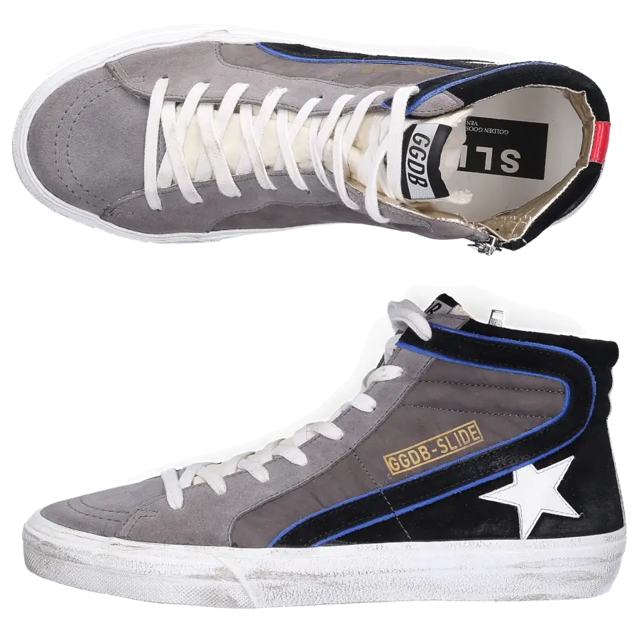 Golden Goose - Sneaker high SLIDE Used grau - grau