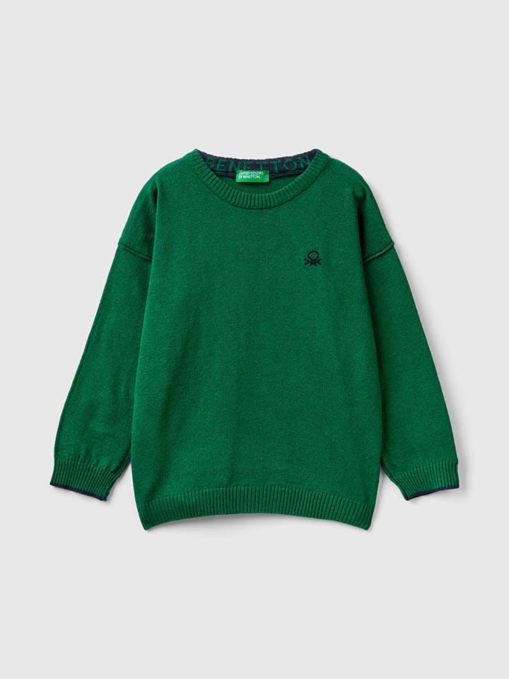 Benetton Pullover in Dunkelgrün günstig kaufen