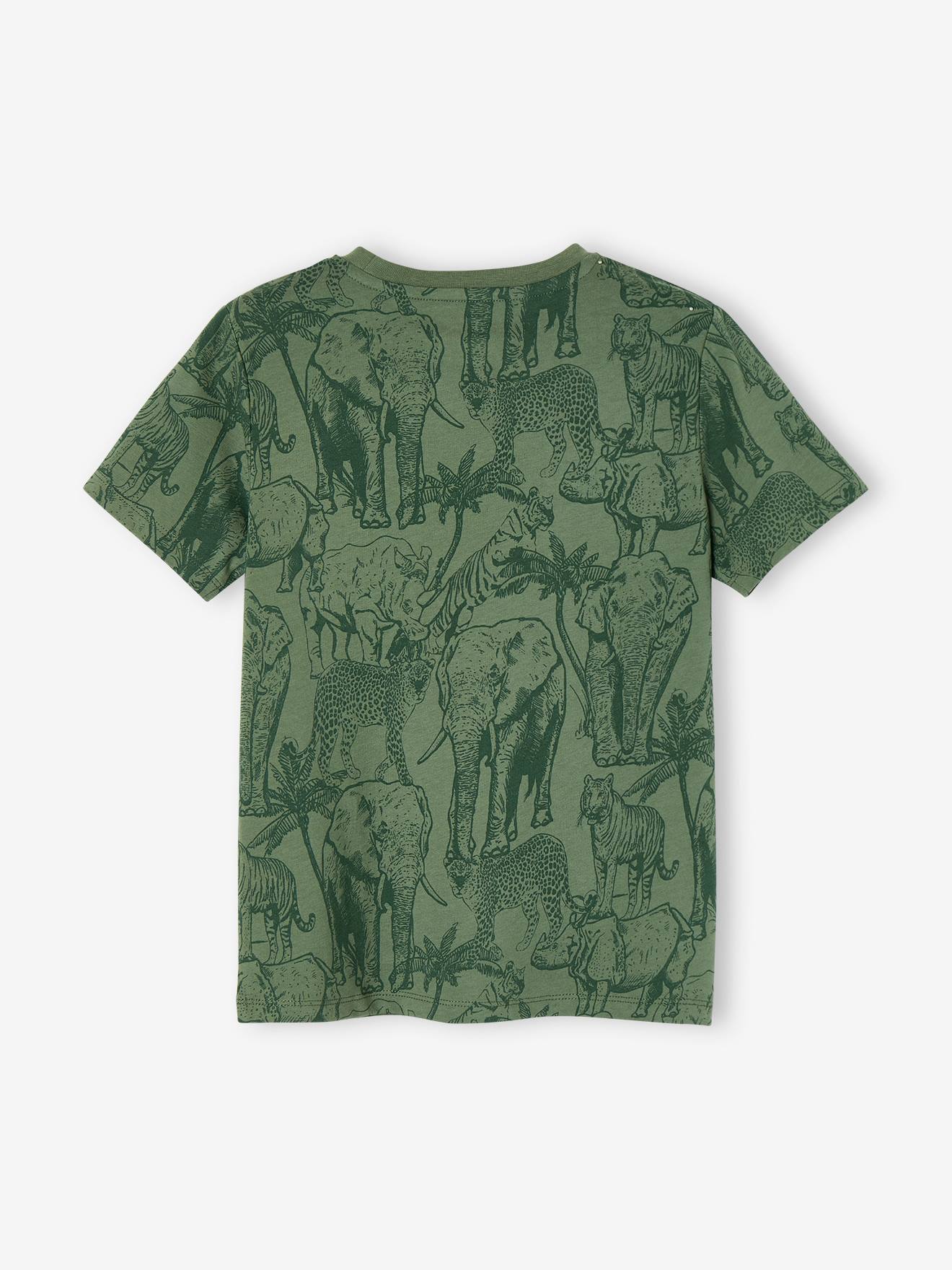 T-shirt motifs graphiques garçon manches courtes terracotta