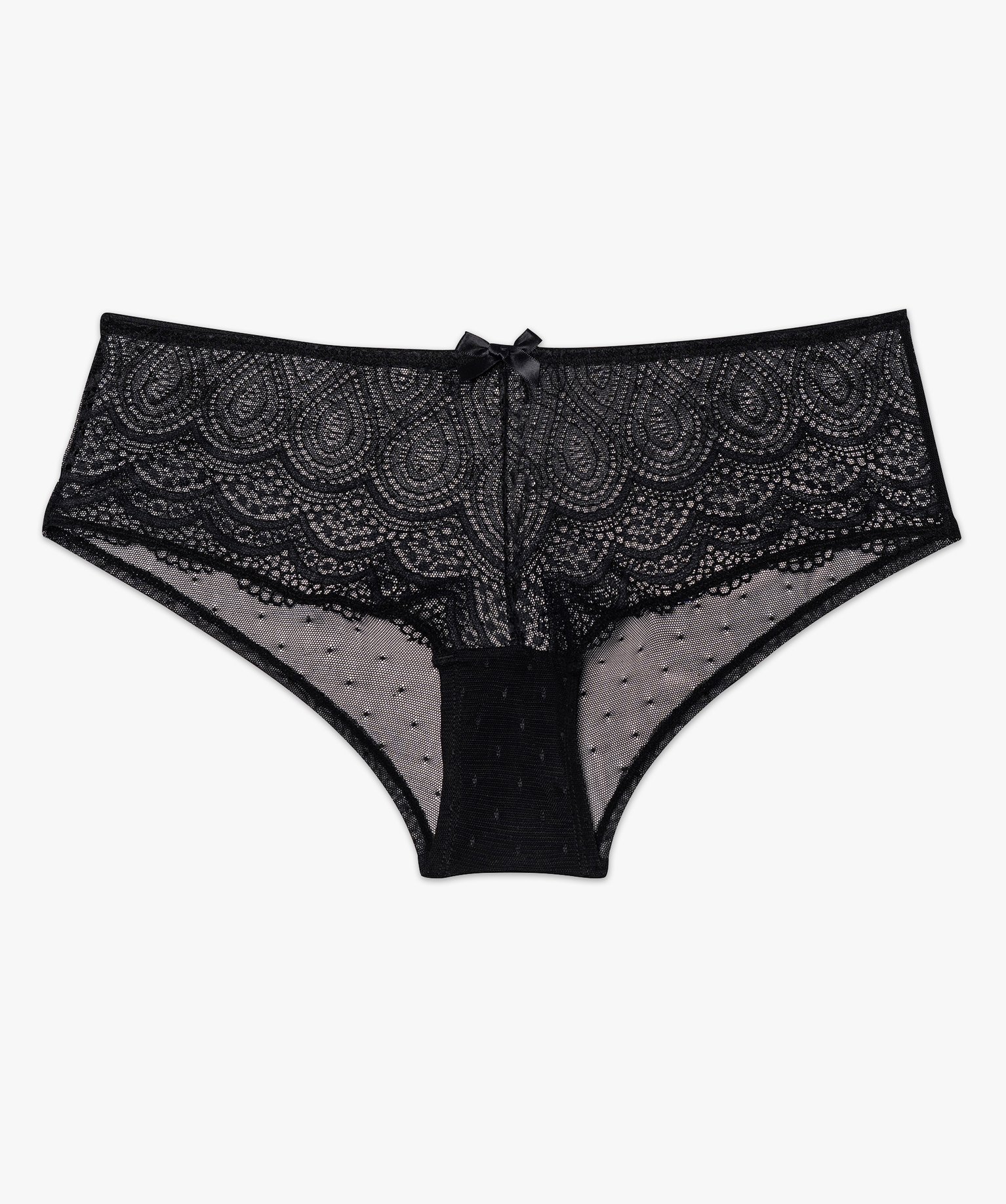 Shorty en dentelle et tulle femme (lot de 2) noir | GEMO