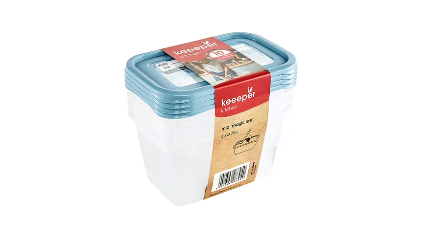 keeeper Gefrierdosen Set Mia Polar 4-tlg. 0,75l nordic blue