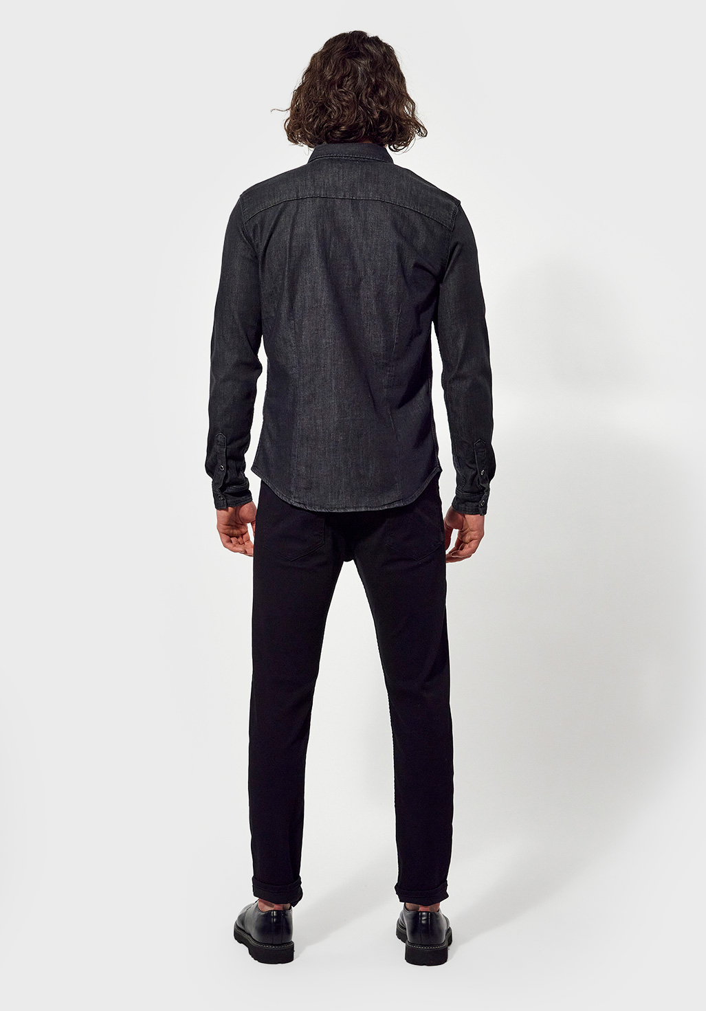 DIEGO  Chemise en jean cintrée Homme brut