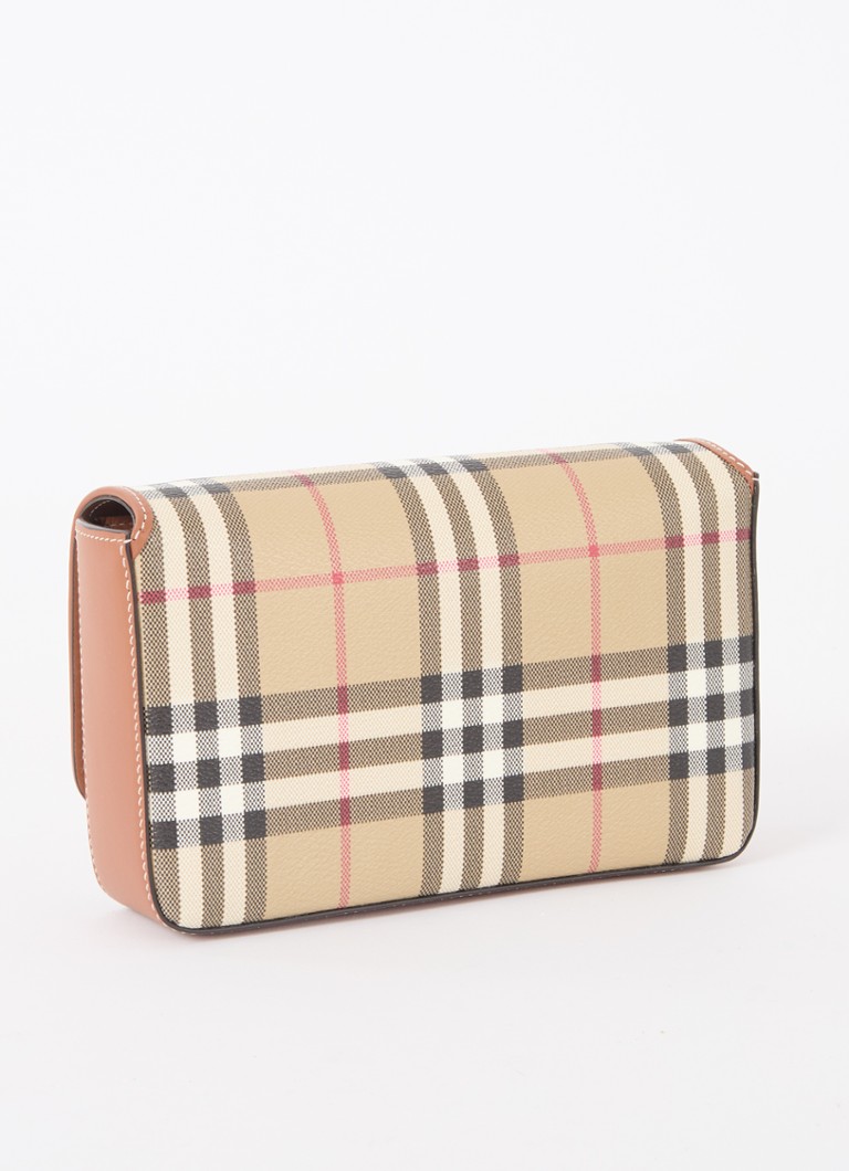 Burberry Hampshire teļādas sajūga soma ar noņemamu plecu siksnu