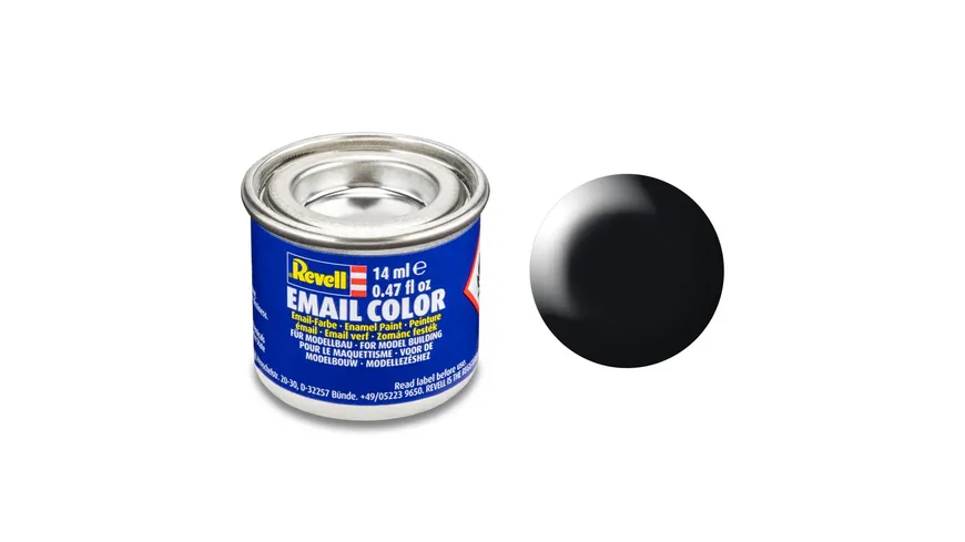 Revell 32302 Email Color Schwarz, seidenmatt, 14ml, RAL 9005 14 ml