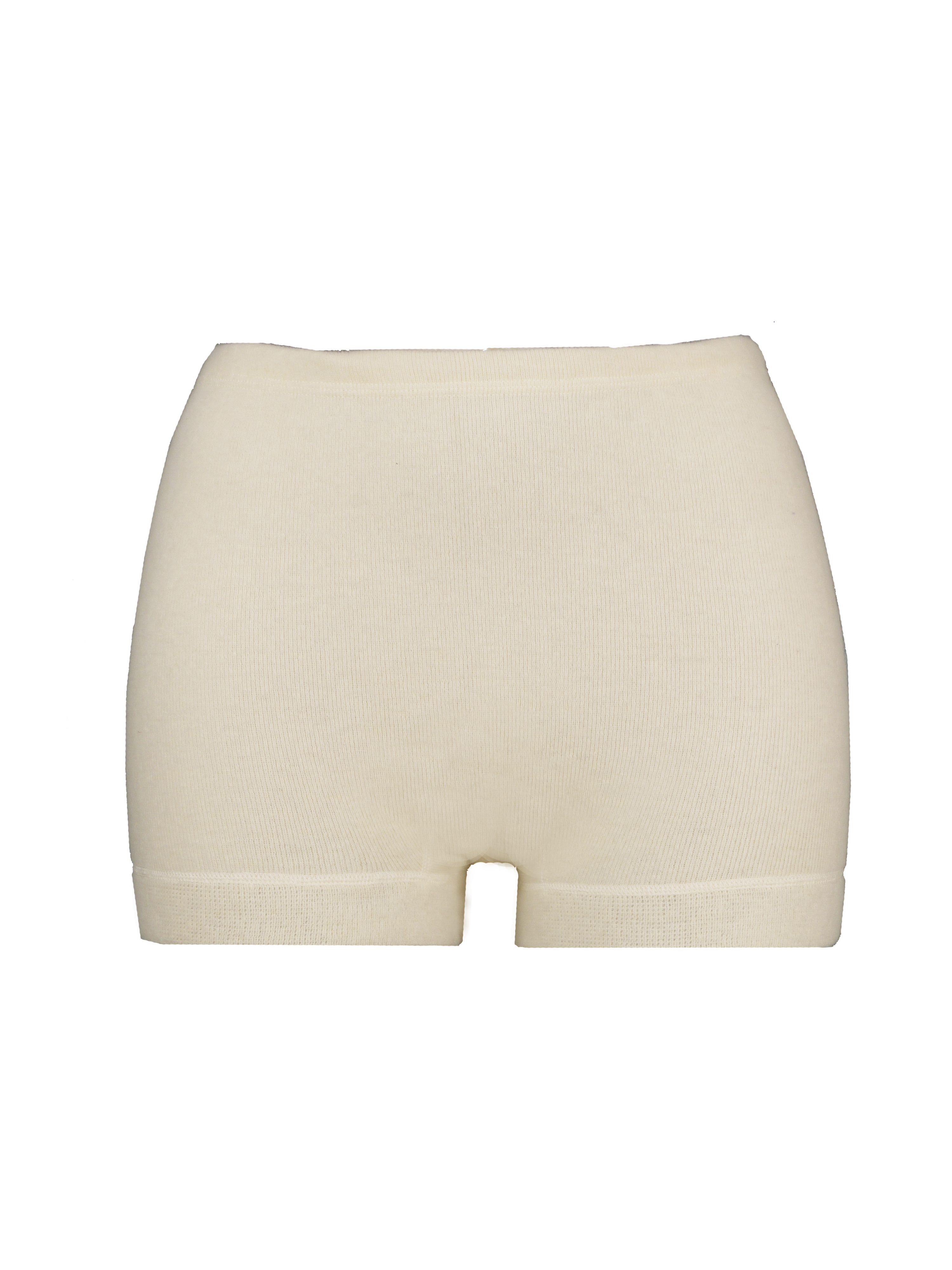 wobera NATUR Pagenschlüpfer Unterhose pagenform/Shorty mit Beinansatz mit Schurwolle GOTS&Seide