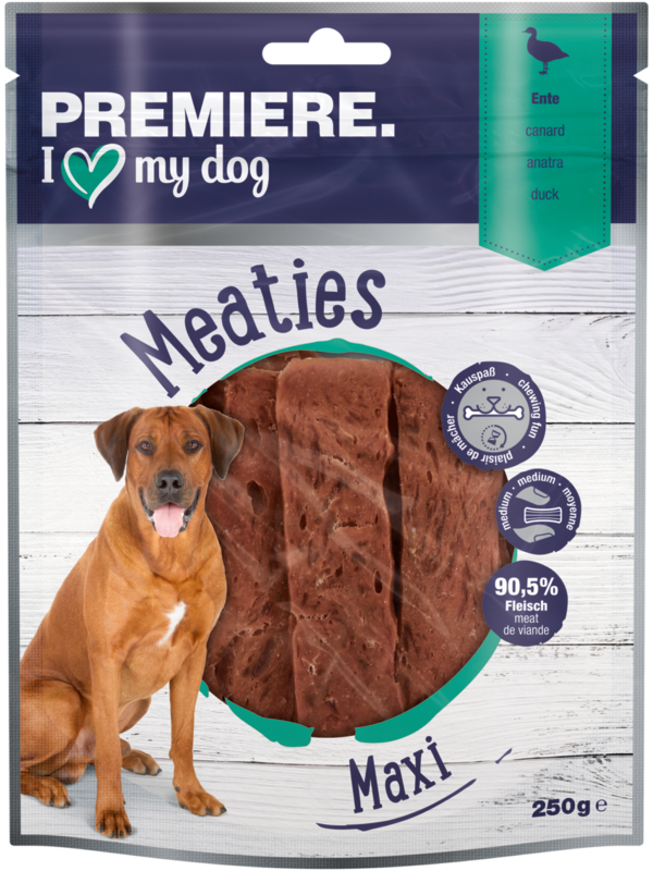 PREMIERE Snacks PREMIERE Maxi Meaties Ente 250g