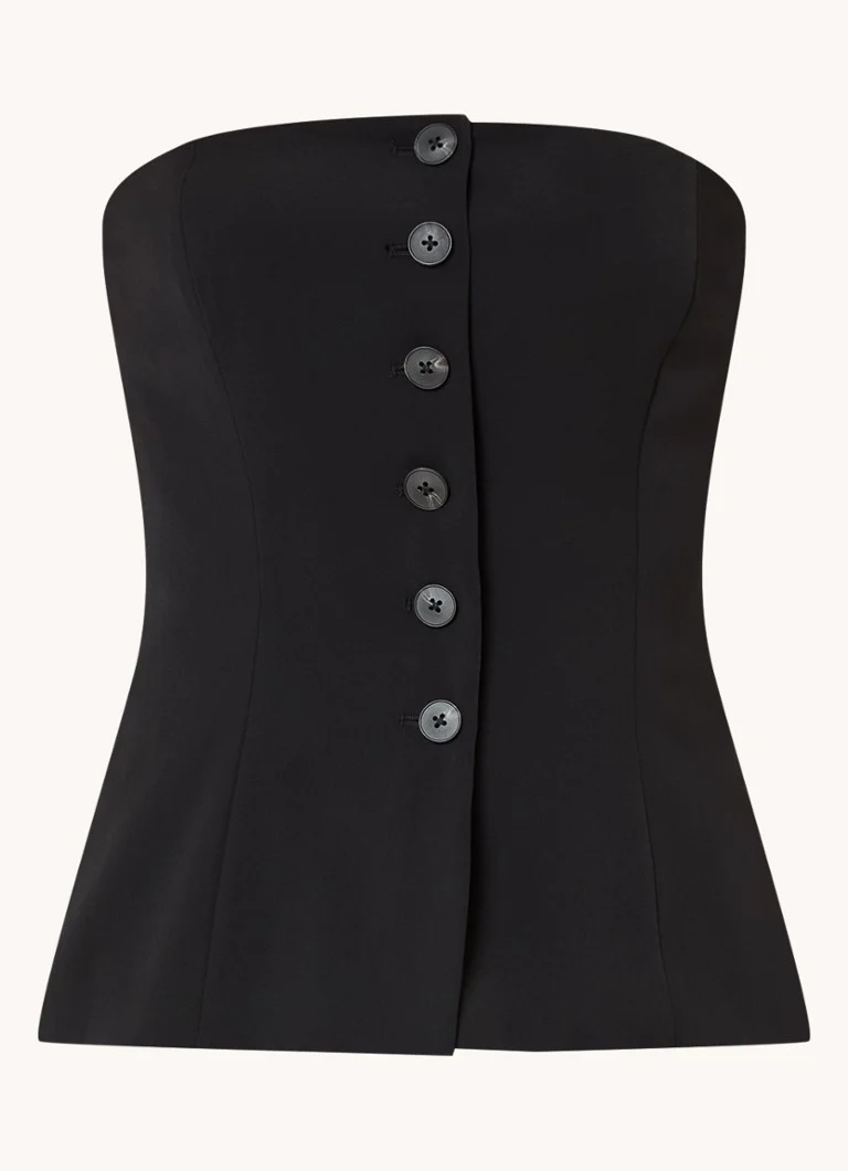 French Connection  Harrie strapless top met gespdetail