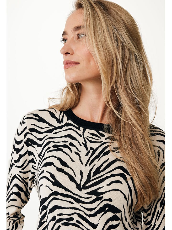 Mexx Pullover in Beige/ Schwarz günstig kaufen