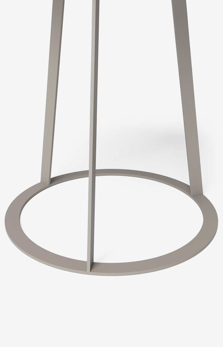 Beistelltisch JOOP! ROUND mit lackierter Holzfaserplatte, 45 x 52 cm in Taupe