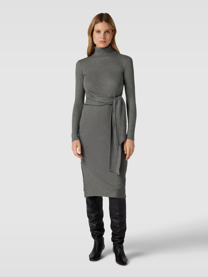 Midikleid mit Rollkragen in anthrazit