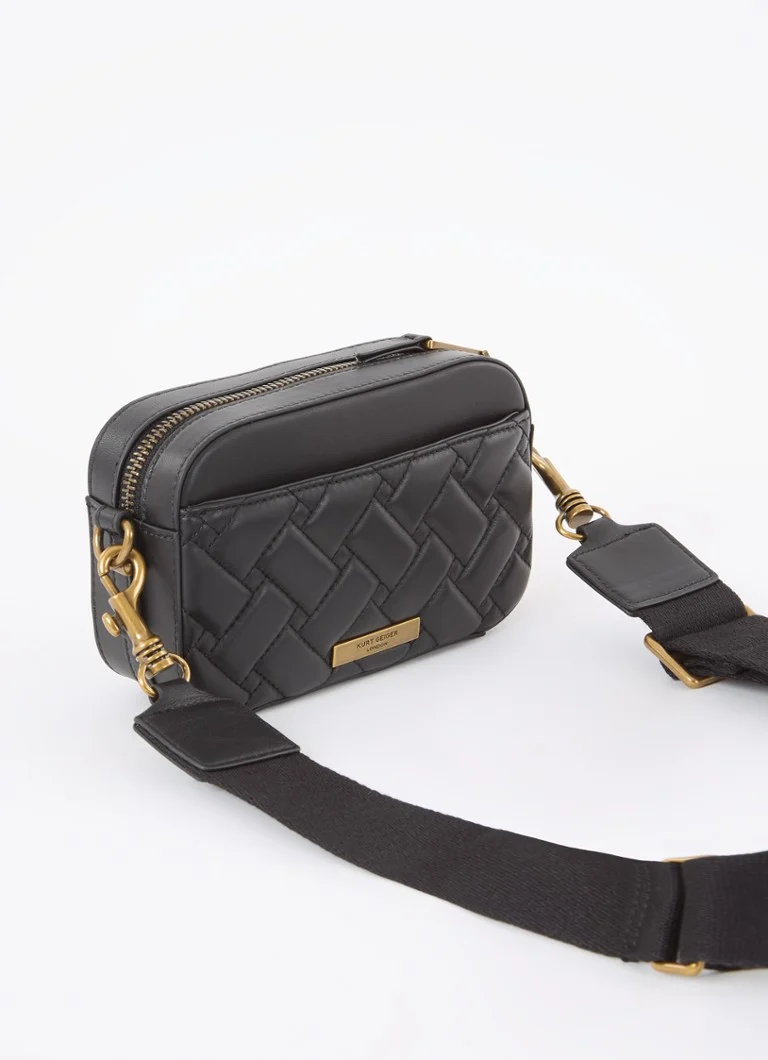 Borsa a tracolla Kensington in pelle di Kurt Geiger, decorata con strass.